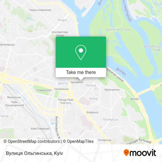 Карта Вулиця Ольгинська