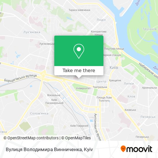 Вулиця Володимира Винниченка map