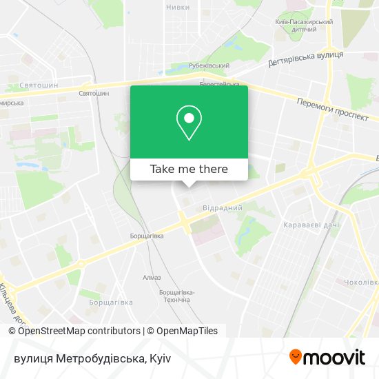 вулиця Метробудівська map