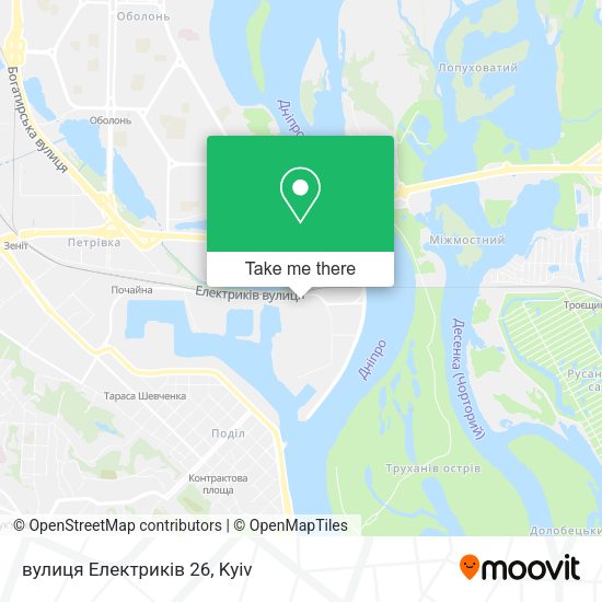 Карта вулиця Електриків 26