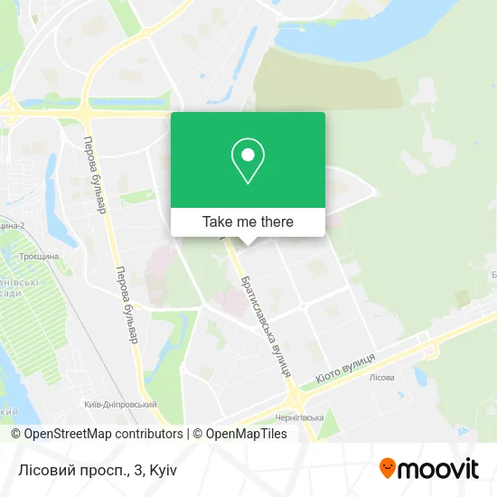 Карта Лісовий просп., 3