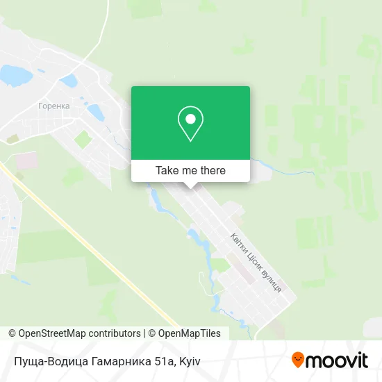 Карта Пуща-Водица Гамарника 51а