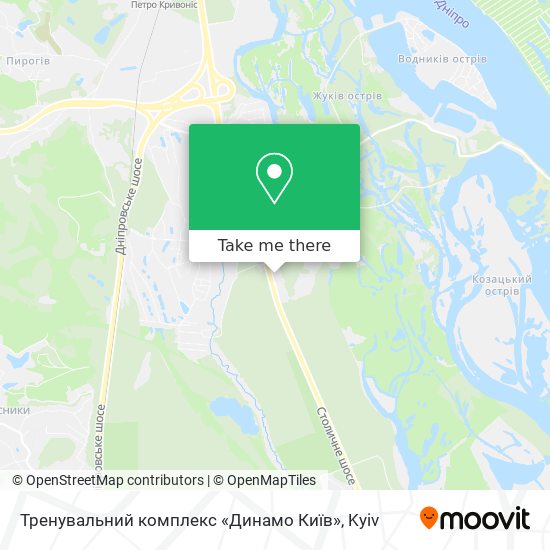 Карта Тренувальний комплекс «Динамо Київ»