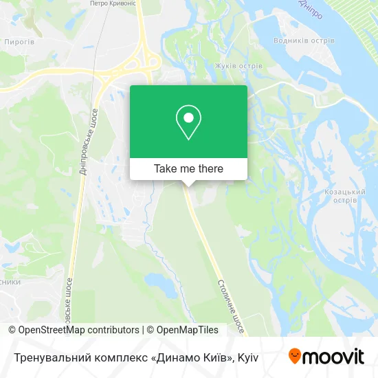 Карта Тренувальний комплекс «Динамо Київ»