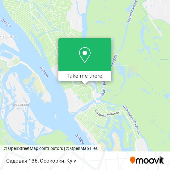 Садовая 136, Осокорки map