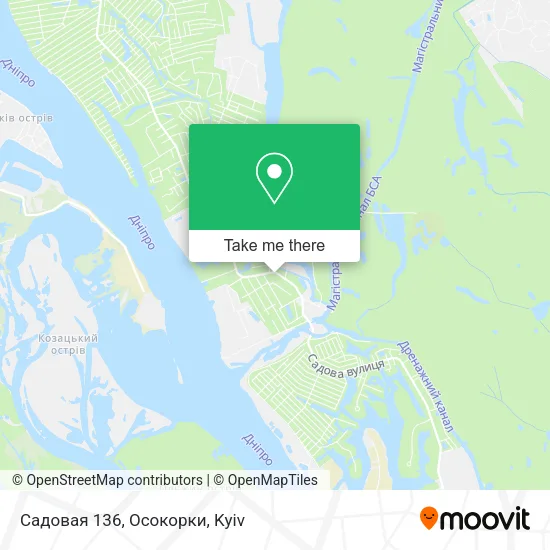 Садовая 136, Осокорки map