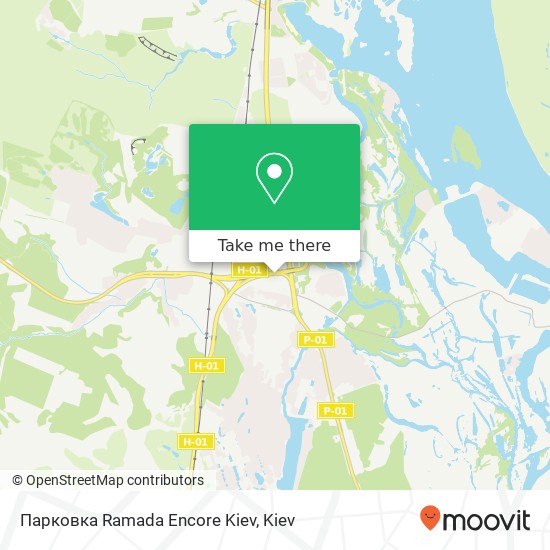 Парковка Ramada Encore Kiev map