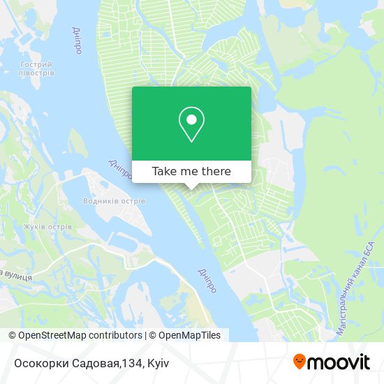 Карта Осокорки Садовая,134