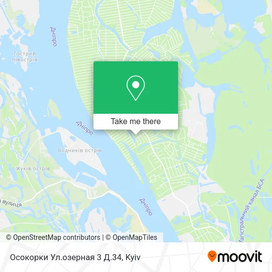 Осокорки Ул.озерная 3 Д.34 map