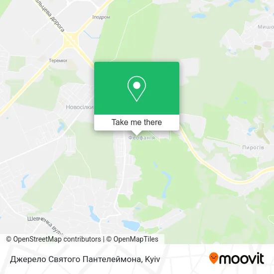 Карта Джерело Святого Пантелеймона