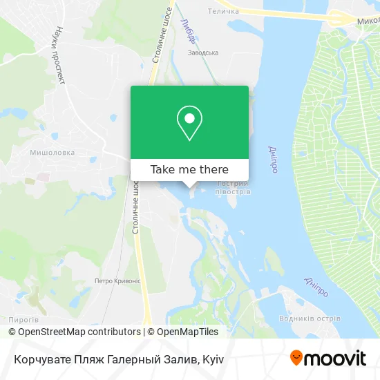 Корчувате Пляж Галерный Залив map