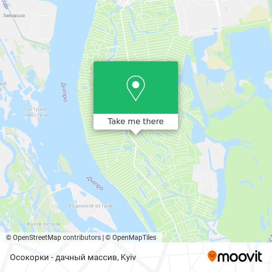 Карта Осокорки - дачный массив
