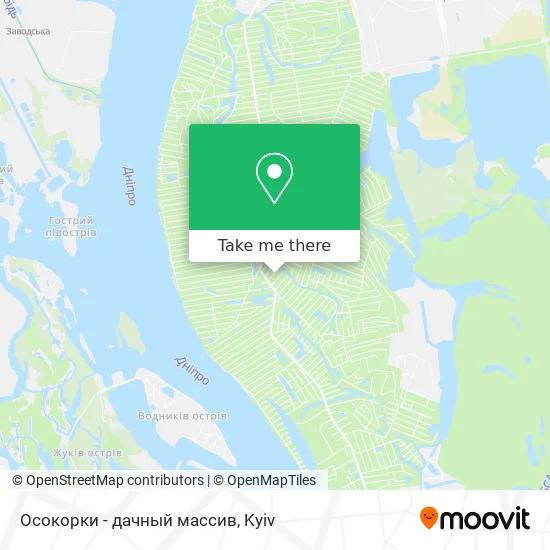 Осокорки - дачный массив map