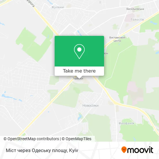 Мiст через Одеську площу map