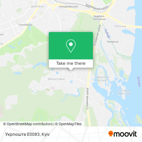 Укрпошта 03083 map
