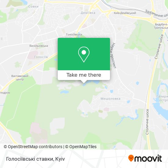 Голосіївські ставки map