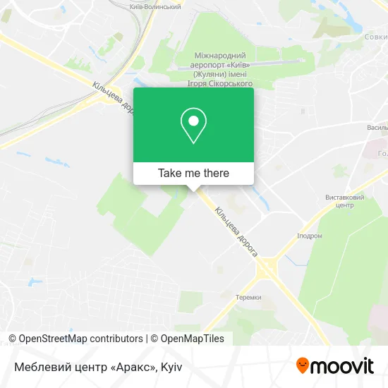 Карта Меблевий центр «Аракс»