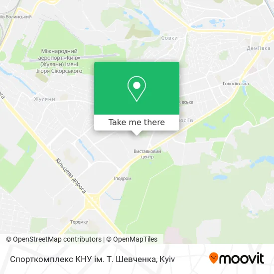 Спорткомплекс КНУ ім. Т. Шевченка map