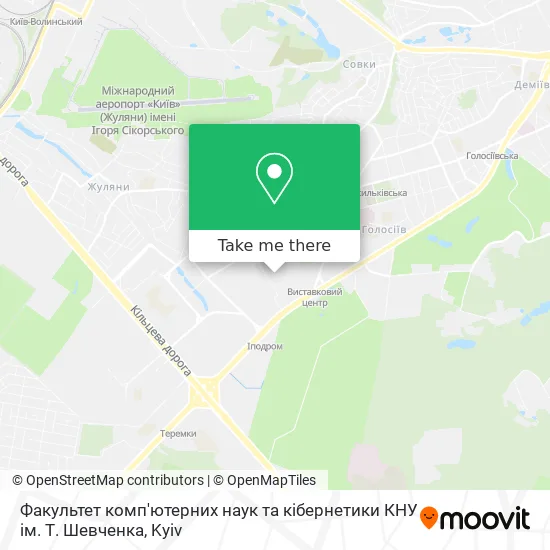 Факультет комп'ютерних наук та кібернетики КНУ ім. Т. Шевченка map