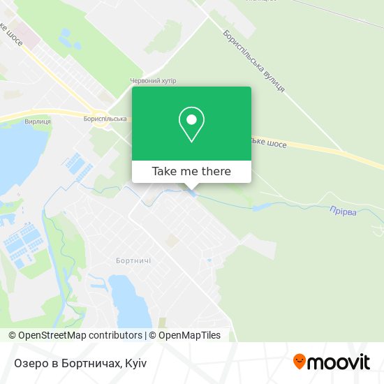Озеро в Бортничах map