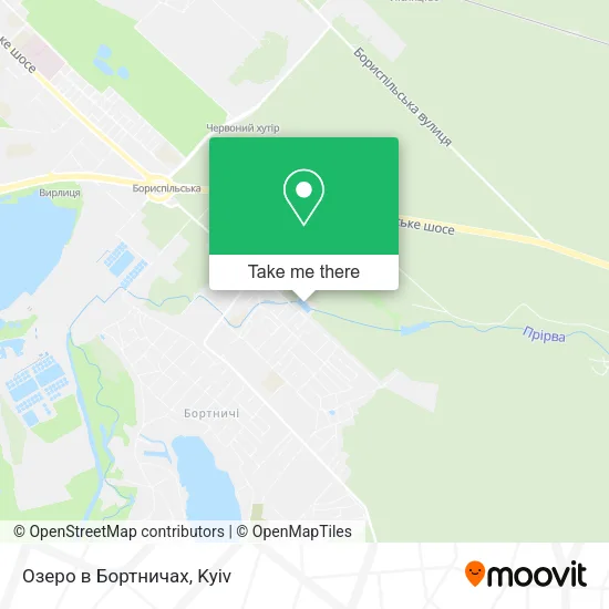 Карта Озеро в Бортничах