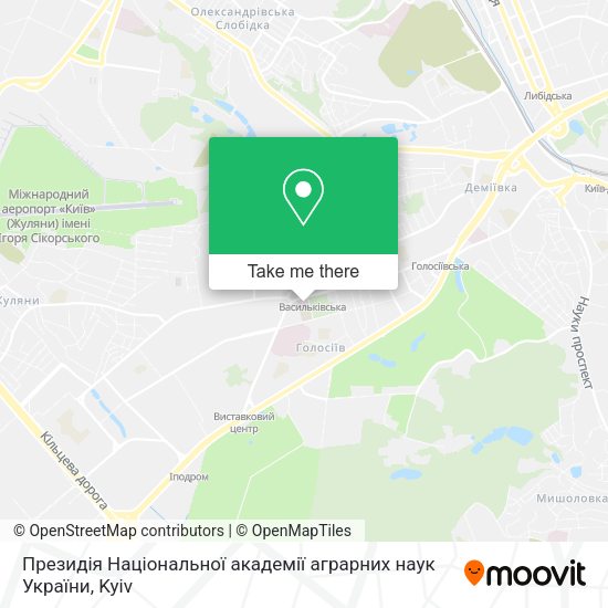 Президія Національної академії аграрних наук України map