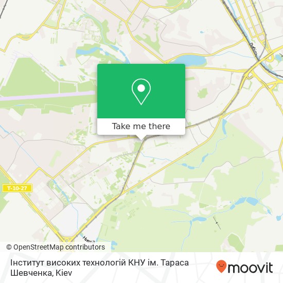 Інститут високих технологій КНУ ім. Тараса Шевченка map