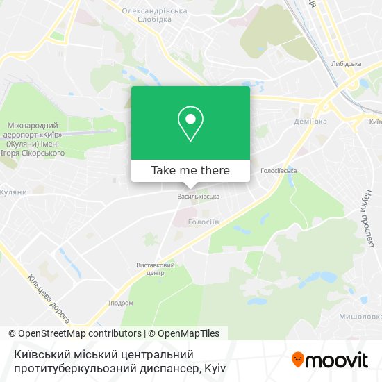 Карта Київський міський центральний протитуберкульозний диспансер