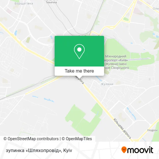 Карта зупинка «Шляхопровід»
