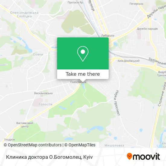 Клиника доктора О.Богомолец map