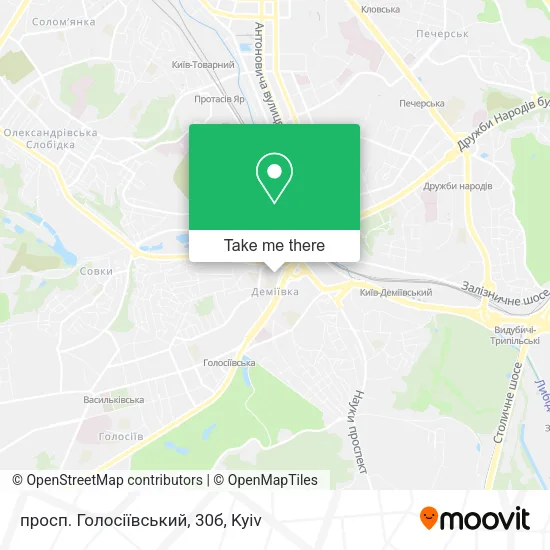 Карта просп. Голосіївський, 30б