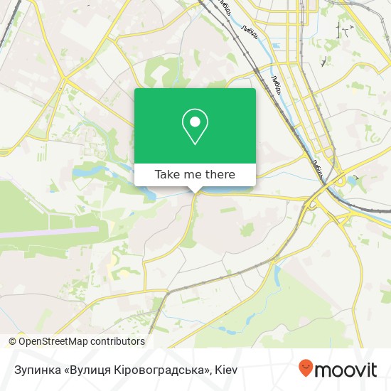 Зупинка «Вулиця Кіровоградська» map