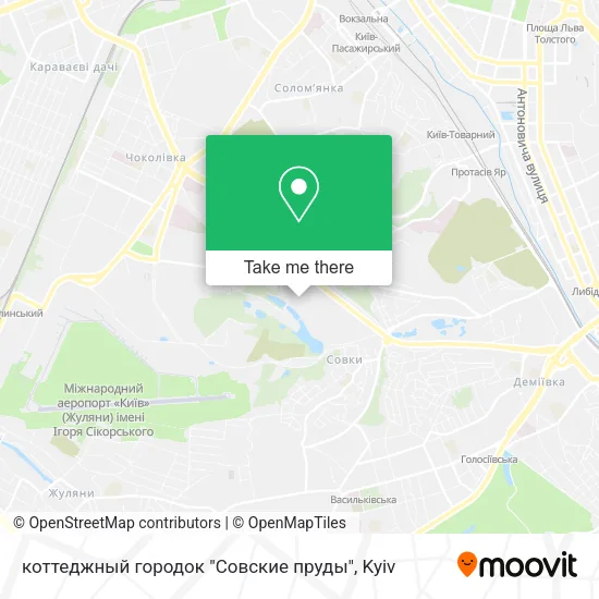Карта коттеджный городок "Совские пруды"