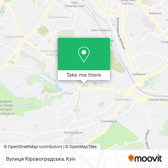 Карта Вулиця Кіровоградська