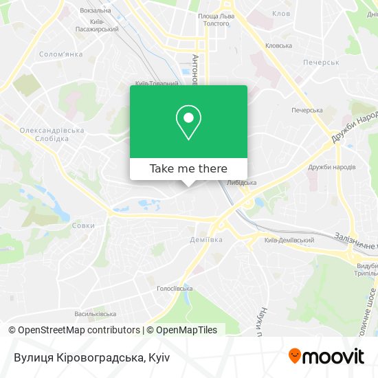 Карта Вулиця Кіровоградська
