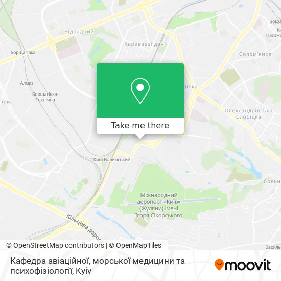 Карта Кафедра авіаційної, морської медицини та психофізіології