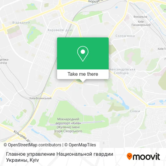Карта Главное управление Национальной гвардии Украины