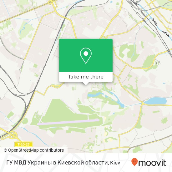 ГУ МВД Украины в Киевской области map
