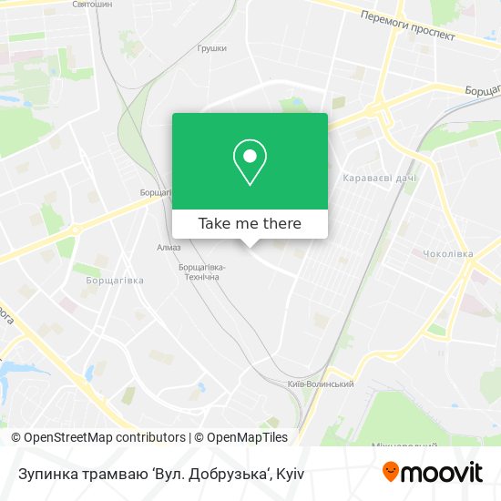 Зупинка трамваю ‘Вул. Добрузька‘ map