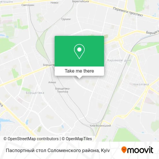 Карта Паспортный стол Соломенского района