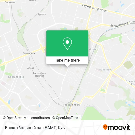 Карта Баскетбольный зал БАМГ