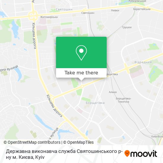 Карта Державна виконавча служба Святошинського р-ну м. Києва