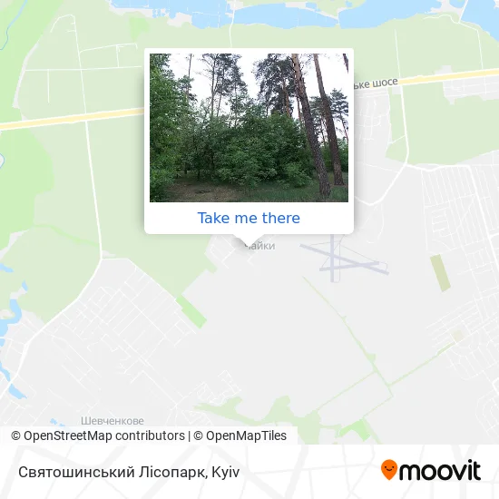 Карта Святошинський Лісопарк