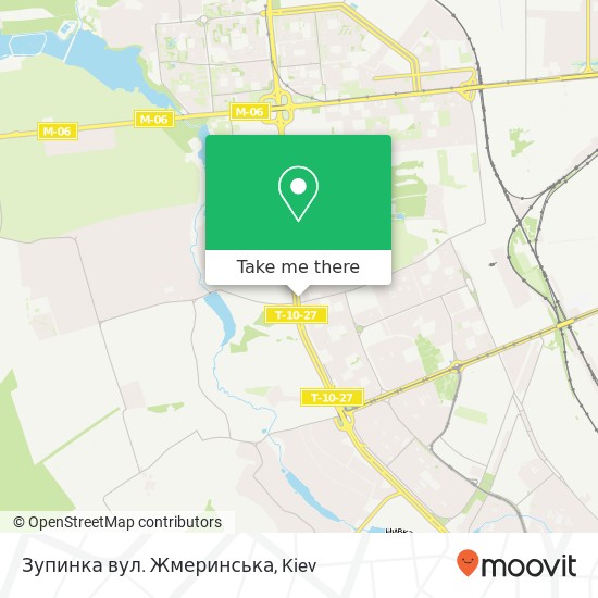 Карта Зупинка вул. Жмеринська