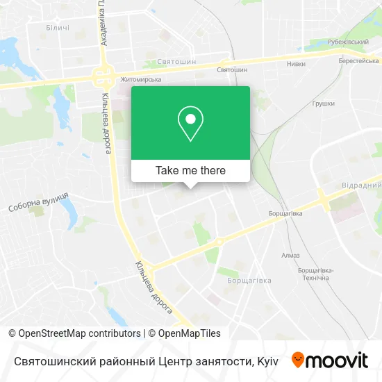 Карта Святошинский районный Центр занятости