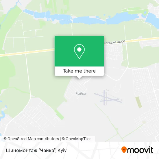 Карта Шиномонтаж "Чайка"