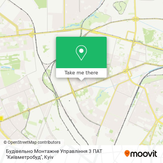 Будівельно Монтажне Управління 3 ПАТ "Київметробуд" map