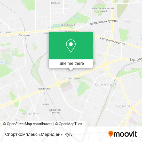 Карта Спорткомплекс «Меридіан»
