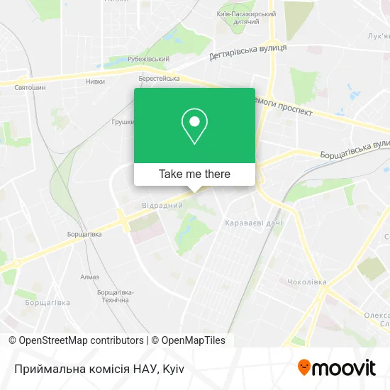 Карта Приймальна комісія НАУ