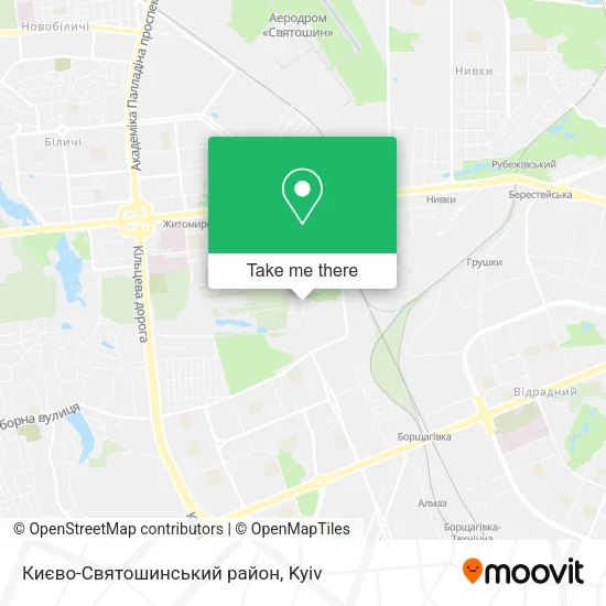 Карта Києво-Святошинський район